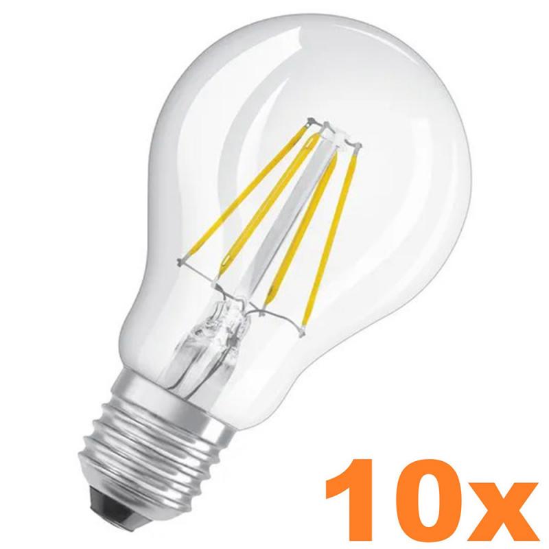 10 x OSRAM E27 LED Filament Lampe VALUE CLASSIC A 40 4W wie 40W 2700 K warmweißes Licht in Birnenform