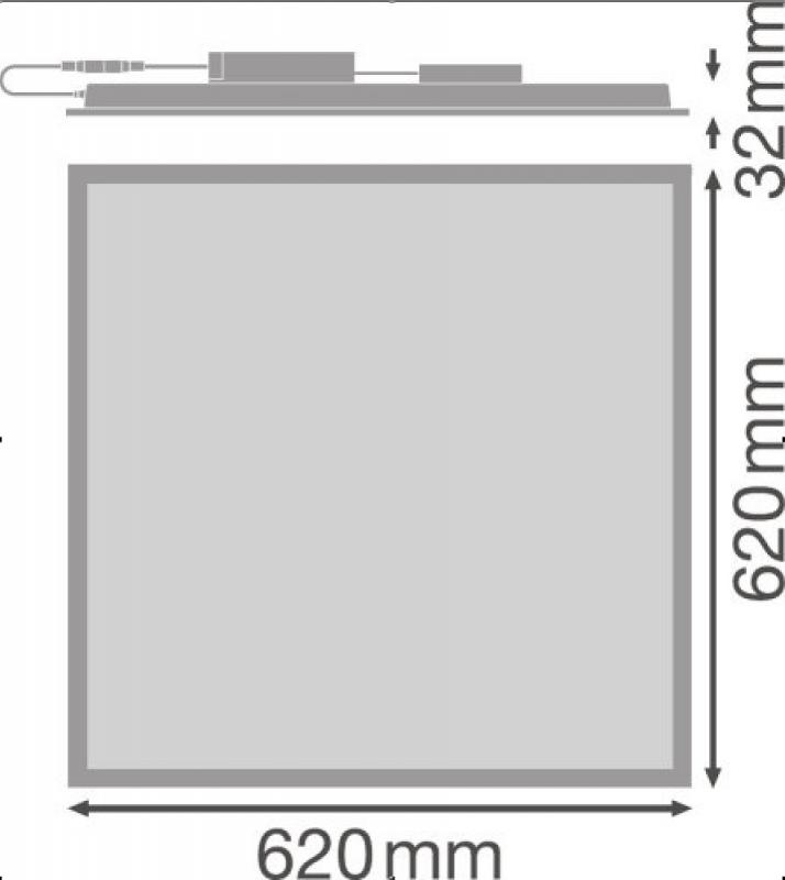 LEDVANCE 4099854885501 PANEL COMFORT 625 PL CMFT 625 P 22W 3850lm 4000K Neutralweiß Ra80 UGR19 90°