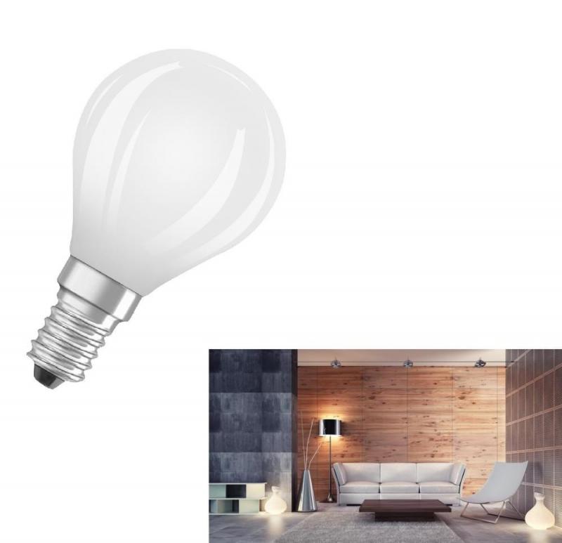 6er Sparpack OSRAM E14 LED Leuchtmittel Tropfenform RETROFIT matt dimmbar wie 60W warmweißes Licht