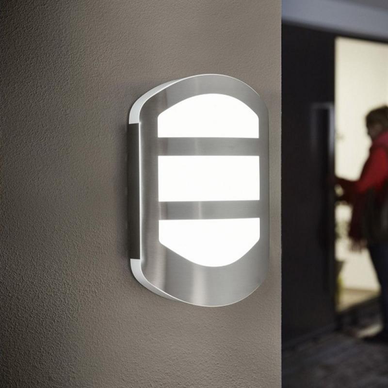 OSRAM  ENDURA Style Plate WALLWandleuchte 12W Warmweißes Licht in moderner Edelstahloptik mit indirektem Licht, für Eingangsbeleuchtung und Fassaden