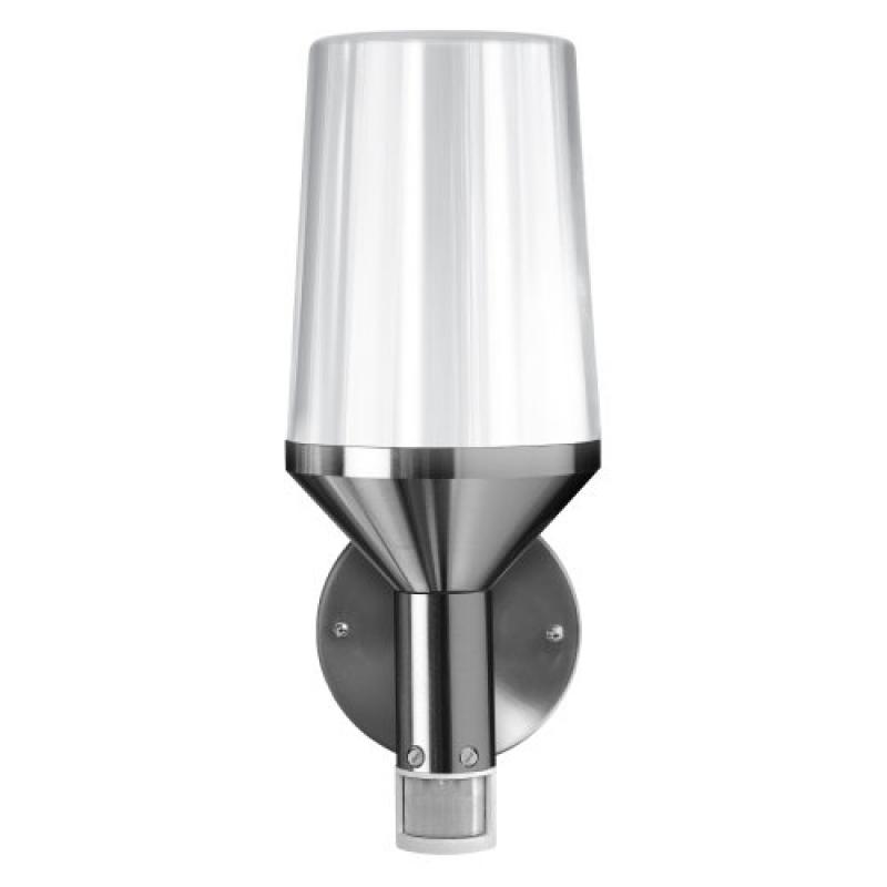 OSRAM ENDURA CLASSIC CALICE WALL E27 Sensor Wandleuchte Outdoor - in moderner Edelstahloptik mit Glasdiffusor, für Auffahrt- und Wegbeleuchtung