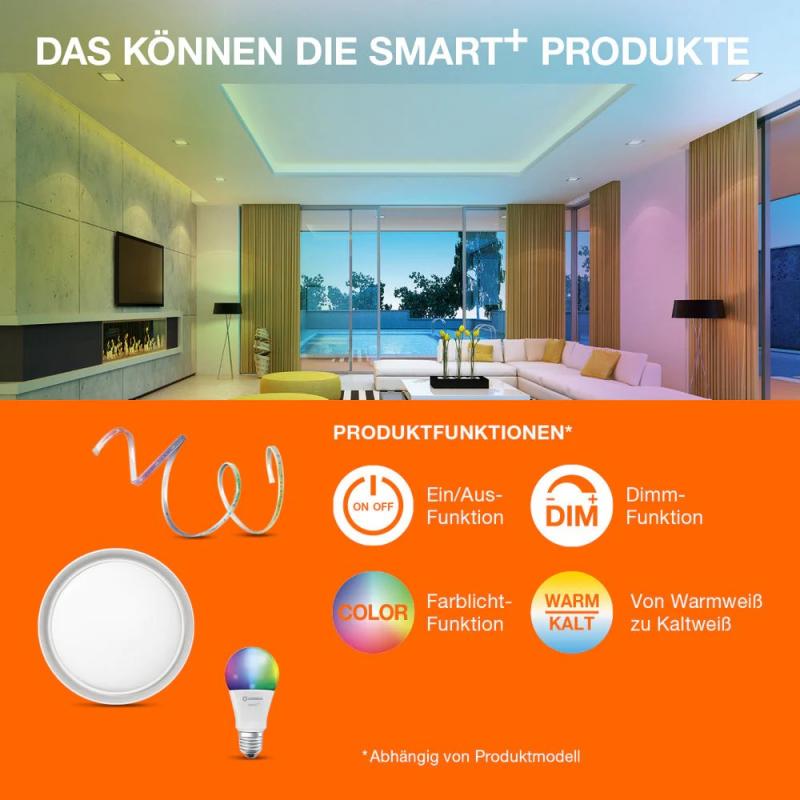 LEDVANCE SMART+ Orbis Cromo 500 CR WiFi Leuchte weiss, App-& Sprachsteuerung