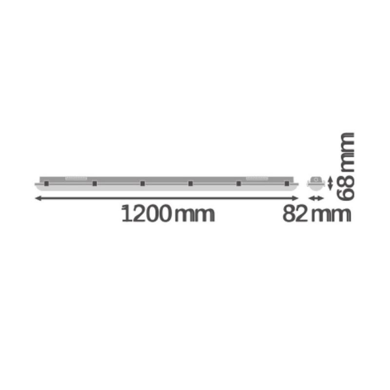 120cm LEDVANCE Damp Proof LED Feuchtraumleuchte 32W 6500K Tageslichtweiß IP65  Feuchtraumwanne