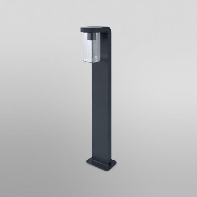 80cm Osram Wegeleuchte modern stilvoll hoch Aluminium Anthrazit klarer Glaszylinder von LEDVANCE