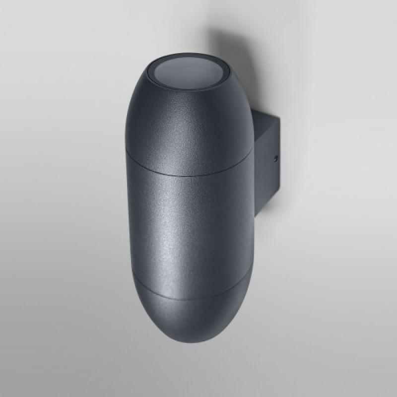 OSRAM  CANNON Außenwandleuchte oval Anthrazit Aluminium up & down Lichtkegel