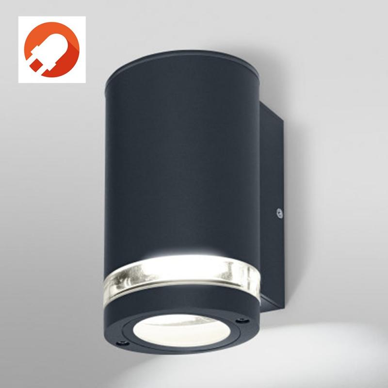 OSRAM  Nach unten scheinende BEAM Außenwandleuchte - indirektes Licht, Aluminiumgehäuse Dunkelgrau, IP44, für Fassaden