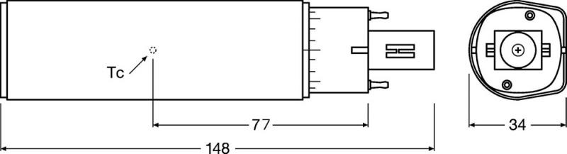 OSRAM DULUX D13 LED 2Pin G24d-1 3000K warmweißes Licht EM für KVG/VVG 6W wie 13W