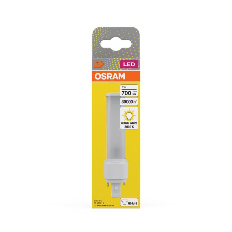 Osram Dulux D18 LED Kompaltlampe 2Pin G24d-2 3000K warmweiß KVG/VVG Ersatz 7W wie 18W