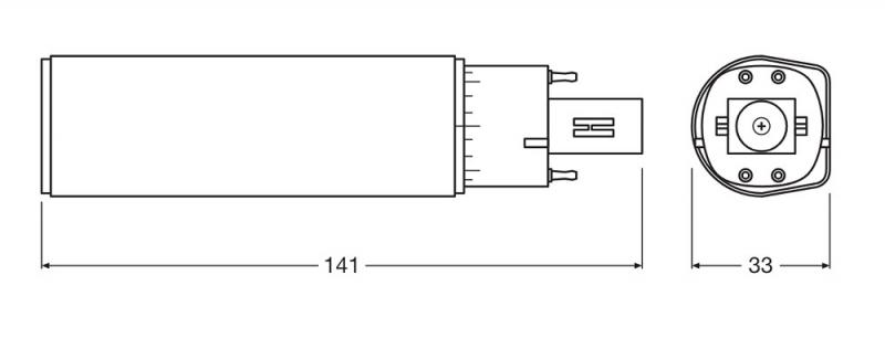 OSRAM DULUX DE18 LED G24q-2 7W wie 18W 3000K warmweiß HF für EVG mattiert -