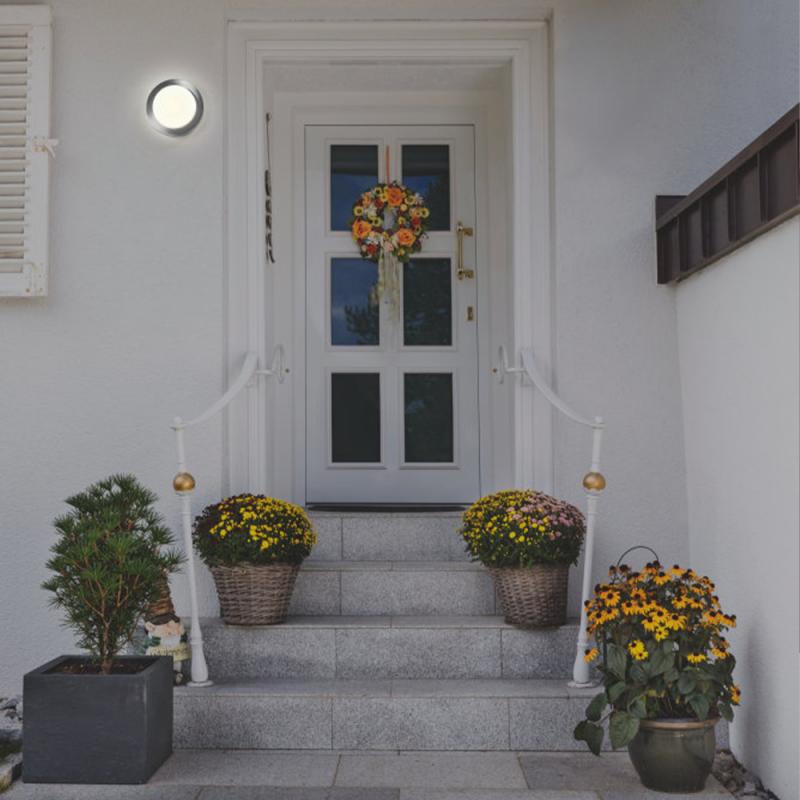 Osram ENDURA STYLE DISC Außenwandleuchte Silber