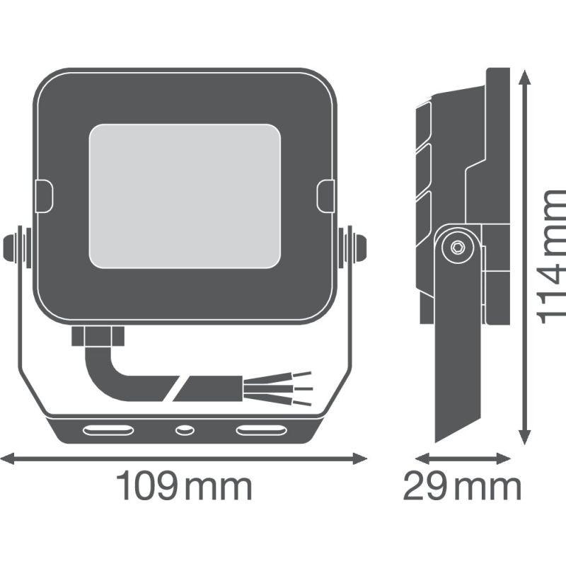 LEDVANCE Kompakter LED Fluter 10W 4000K neutralweißes Licht IP65 in Weiß