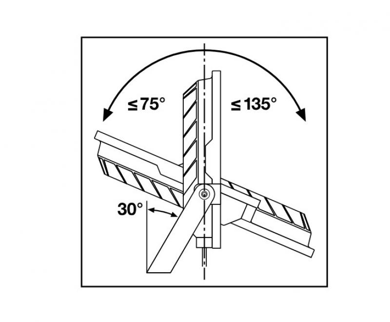 LEDVANCE Kompakter LED Fluter 50W 4000K universalweißes Flutlicht IP65 in Schwarz