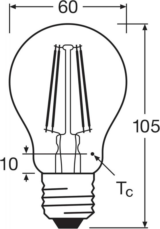 3er Pack OSRAM LED BASE Filament E27 Glühlampe 7,5W wie 75W neutralweiß klar