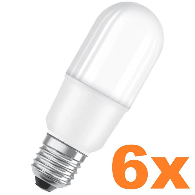 6er Sparset OSRAM E27 LED Lampe SUPERSTAR PLUS HD LIGHTING Stickform matt dimmbar 11W wie 75W Tageslichtweiß  & hohe Farbwiedergabe