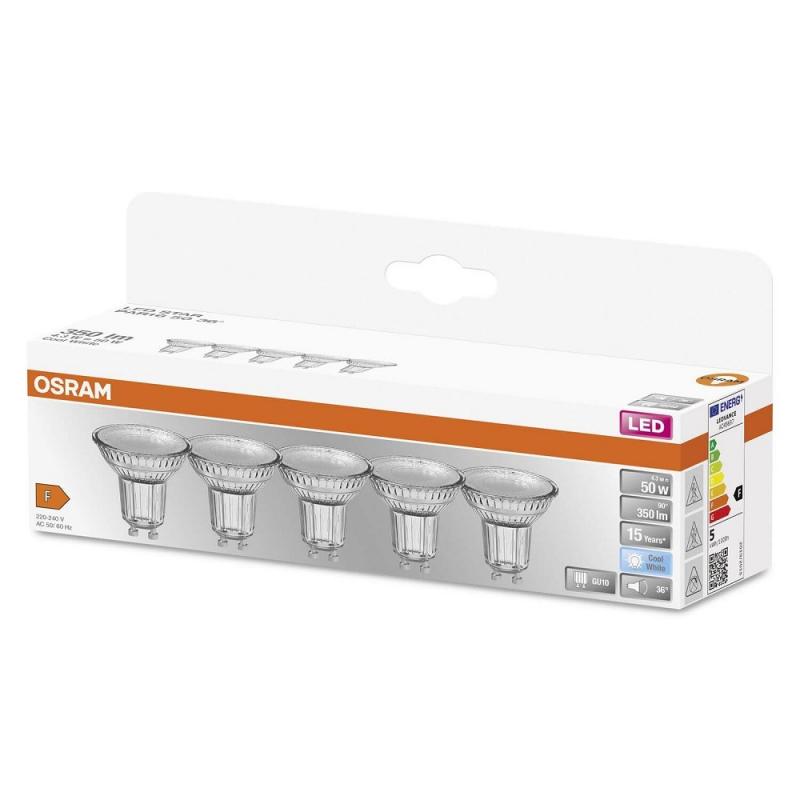 3 x 5er-PACK OSRAM LED STAR PAR16 GU10 Strahler 4.3W=50W 36° neutralweiss GLAS