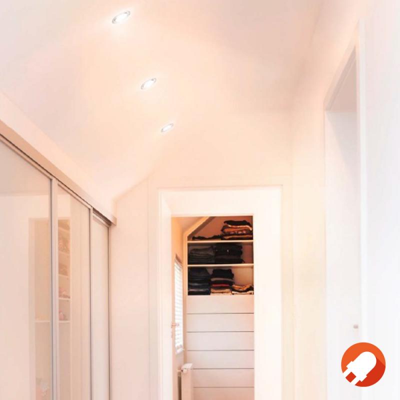 3er-Pack OSRAM LED Einbaustrahler-Set SPOT weiß dimmbar 2700k warmweißes Licht - stufenlos dimmbar über Wandschalter, IP20-Schutz für Innenräume