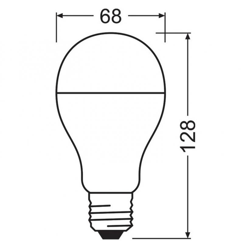 OSRAM E27 LED Lampe VALUE CLASSIC A150 matt 19W wie 150W neutralweiße blendreduzierte Arbeitsbeleuchtung 4000K