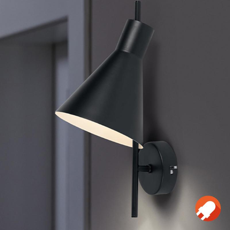 OSRAM Wandleuchte TOKIO 1-flammig aus Stahl in Schwarz inkl. warmweißer LED