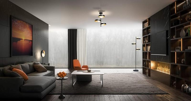 OSRAM Memphis Deckenleuchte  in schwarz-gold