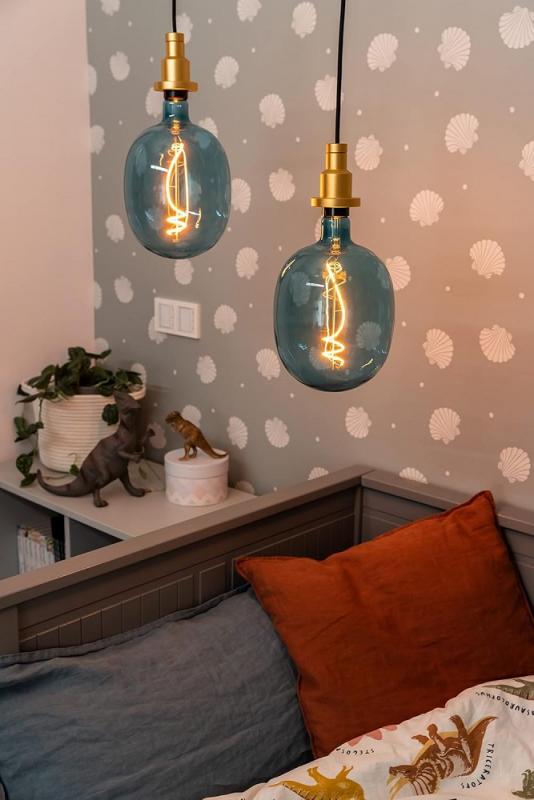 OSRAM E27 LED Glühlampe dekorativ soft-blue getönt & dimmbar 4,5W wie 10W extra warmweißes gemütliches Licht in besonderer Form