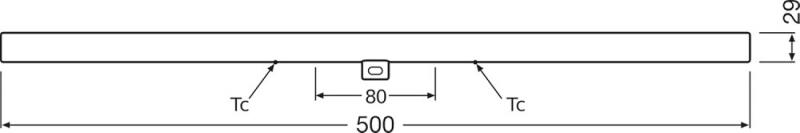 50cm Osram LEDinestra Frosted S14d LED-Röhrenlampe 6W wie 40W warmweiß 2700K