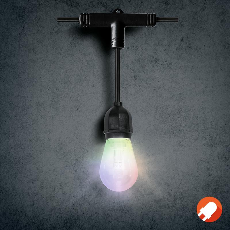 7,5m OSRAM Smart+ WiFi Outdoor Lichterkette Stringlight mit 12 LED-Lampen mit warmweißem oder buntem Licht