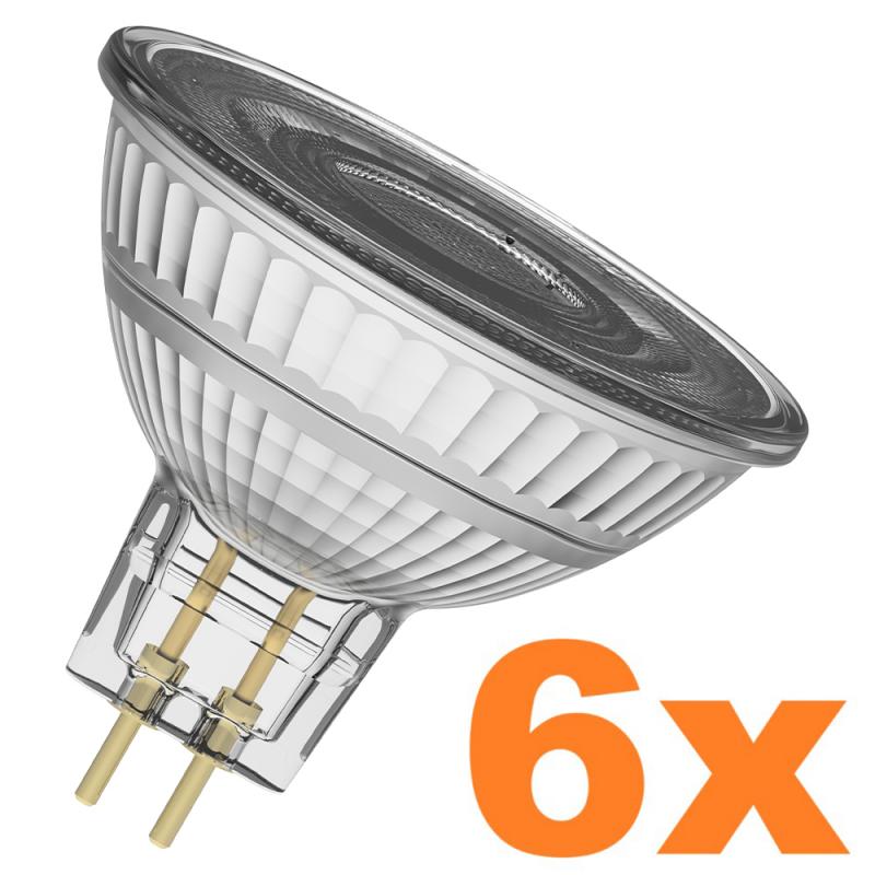 6er Sparpack OSRAM LED VALUE PAR 16 GU5.3 LED Strahler 3,4W=20W 36° 12V 2700K warmweißes Licht zur Akzentbeleuchtung hohe Farbwiedergabe
