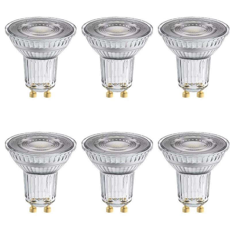 6er Sparset  OSRAM Superstar GU10 LED Strahler PAR16 36° Abstrahlwinkel 3,4W wie 35W neutralweiß dimmbarer Reflektor