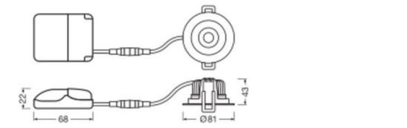 LEDVANCE SPOT ADJUST 8W 930 DIM IP20 Weiß 4058075799646 LED Einbauleuchte 3000K CRI90 schwenkbar - Einbaudurchmesser: 68 mm