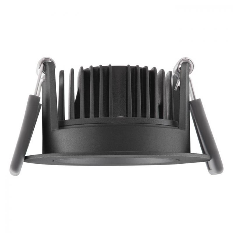 LED Einbaustrahler 8W 3000K Schwarz Ø81mm dimmbar IP20 680lm CRI90 Deckeneinbauleuchte- Einbaudurchmesser: 68 mm