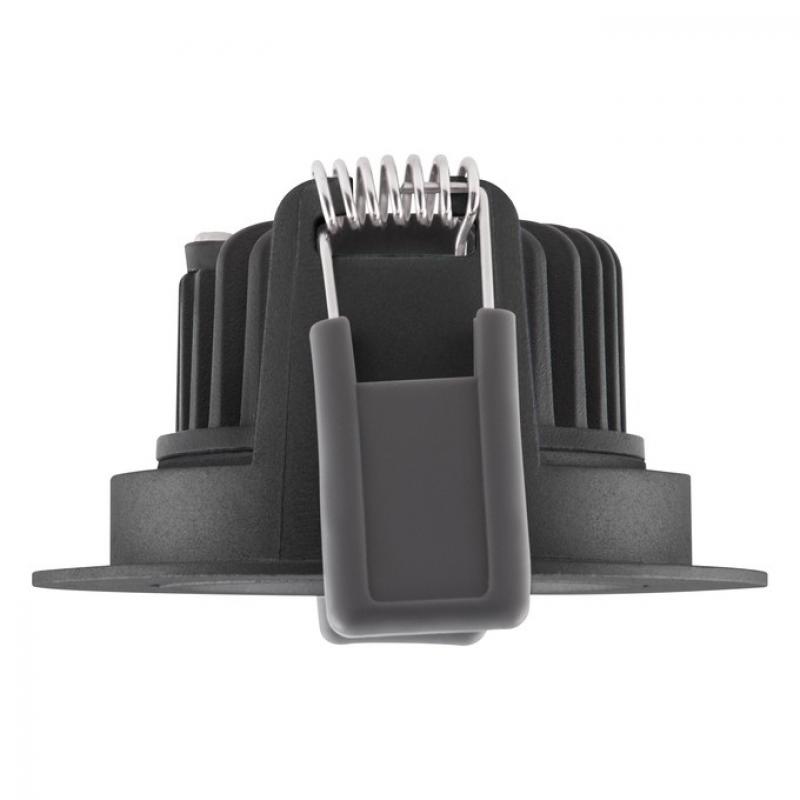 LED Einbaustrahler 8W 3000K Schwarz Ø81mm dimmbar IP20 680lm CRI90 Deckeneinbauleuchte- Einbaudurchmesser: 68 mm
