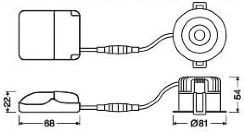 LEDVANCE Spot SP DK FIX P 8W 927 PS DIM IP44  in weiß - hohe Farbwiedergabe