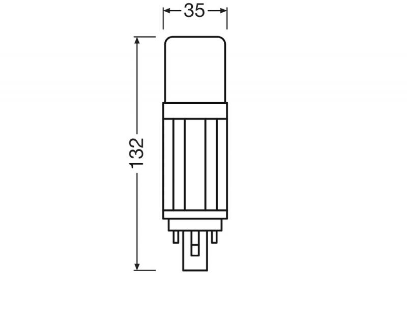 Ledvance DULUX D26 LED Kompaktlampe 2Pin G24d  9,5W wie 26W 4000K neutralweißes Licht EM & AC für KVG/VVG