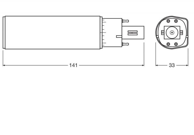 Ledvance DULUX D/E18 HF & AC LED Kompaktlampe 4Pin G24Q-2 7W wie 18W 4000K