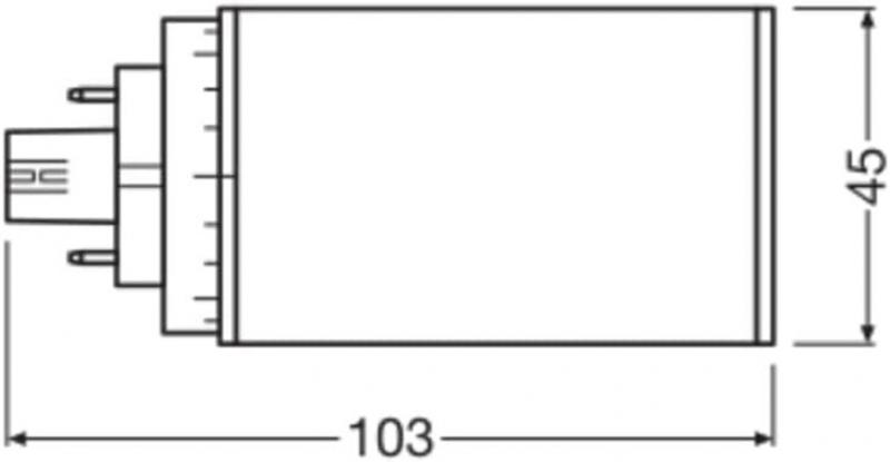 Ledvance DULUX LED T/E13 HF & AC MAINS V 6W 840 GX24Q-1  Kompaktlampe wie 42W 4000K neutralweißes Licht - EVG