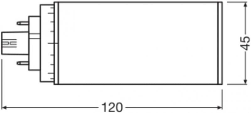 Ledvance DULUX LED T/E18 HF & AC MAINS V 7W 840 GX24Q-2  Kompaktlampe wie 42W 4000K neutralweißes Licht - EVG