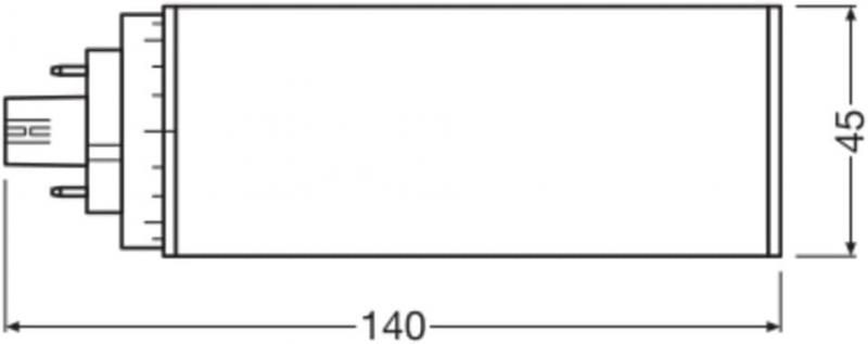 Ledvance DULUX LED T/E26 HF & AC MAINS V 10W 840 GX24Q-3  Kompaktlampe wie 26W 4000K neutralweißes Licht - EVG