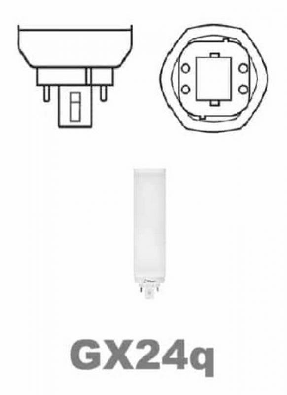 Ledvance DULUX LED T/E26 HF & AC MAINS V 10W 840 GX24Q-3  Kompaktlampe wie 26W 4000K neutralweißes Licht - EVG