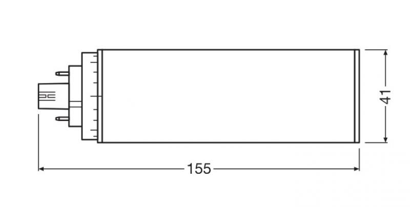 Ledvance DULUX LED T/E42 HF & AC MAINS V 20W 840 GX24Q-4  Kompaktlampe wie 42W 4000K neutralweißes Licht - EVG