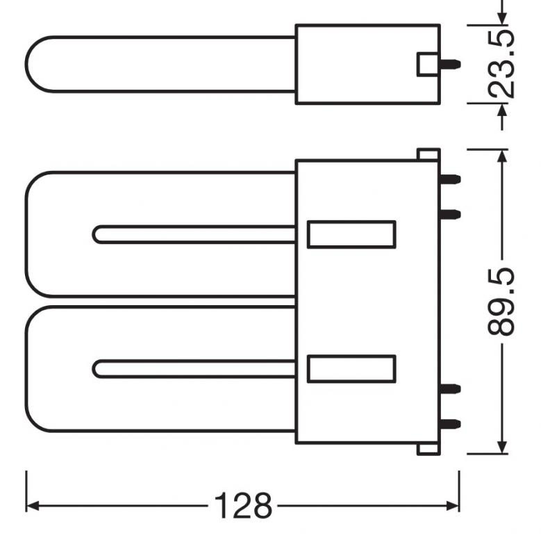 Ledvance DULUX F18 LED 2G10 4Pin 8W wie 18W 3000K warmweiße Stablampe Kompaktlampe KVG