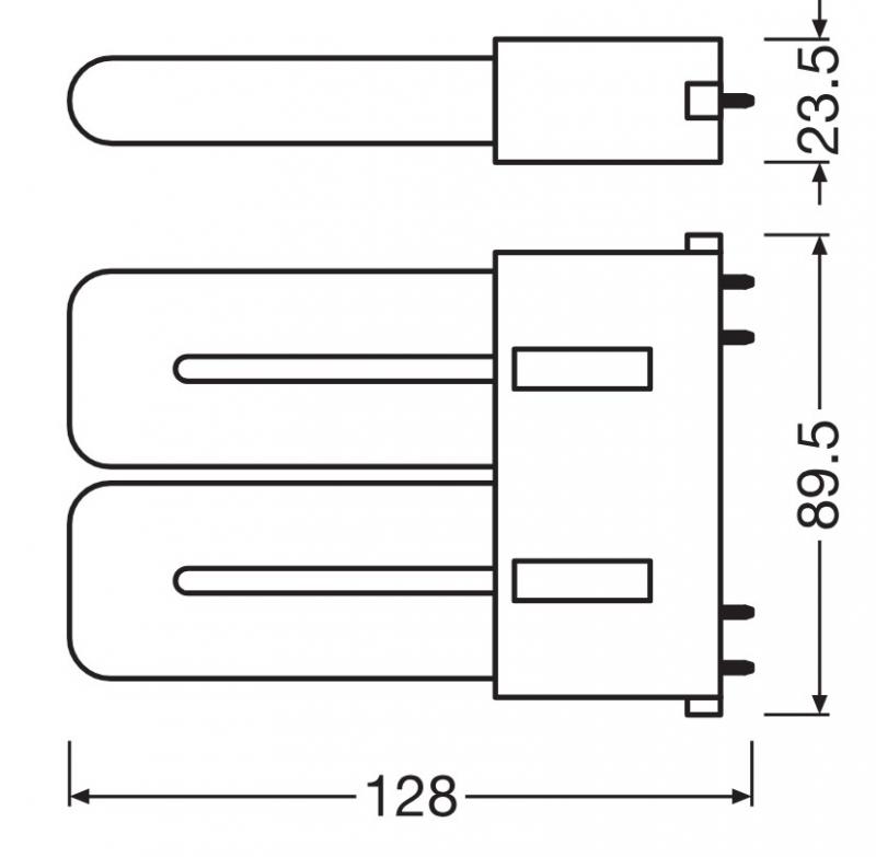 Ledvance DULUX F18 LED 2G10 4Pin 8W wie 18W 4000K neutralweiße Stablampe Kompaktlampe KVG