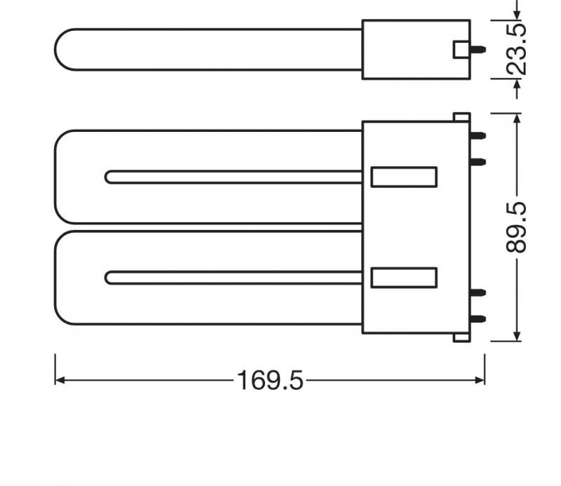 Osram DULUX 2G10 F24 LED Kompaktlampe 4Pin 12W wie 24W 4000K neutralweißes Licht KVG
