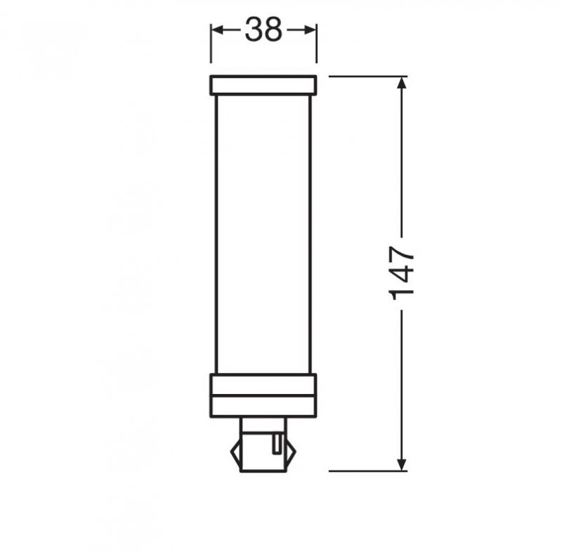 Ledvance DULUX GX24D-3 T26 LED Kompaktlampe 2PINs 9W wie 26W 4000K EM & AC KVG