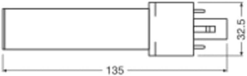 OSRAM DULUX S7 LED 2Pin G23 Kompaktlampe 3,5W wie 7W 3000K warmweißes Licht EM (KVG/VVG)
