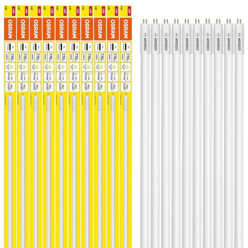 10 x 50cm T5 G5 OSRAM LED Röhre HF L13 Short 7W wie 13W 3000K Warmweiß für EVG