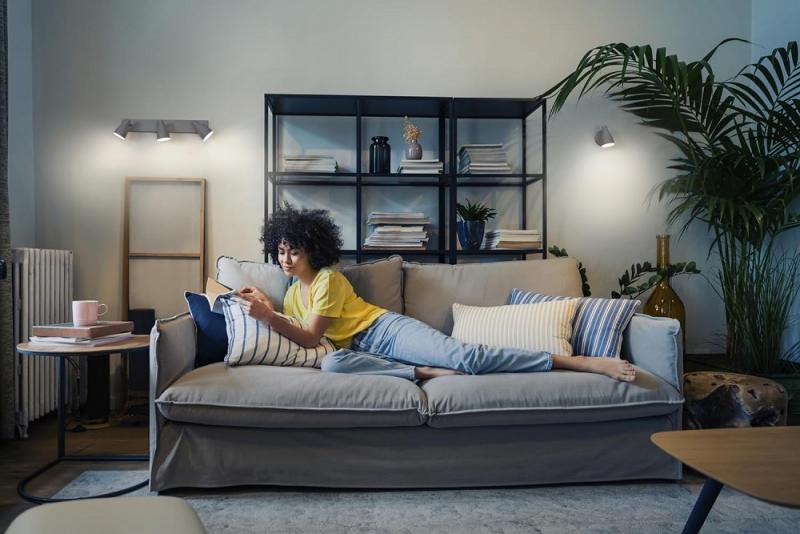 OSRAM LED Spot Pear 1er Wand- und Decken Strahler Grau - warmweiße Lichtfarbe, ausrichtbarer Leuchtenkopf, einfache Montage