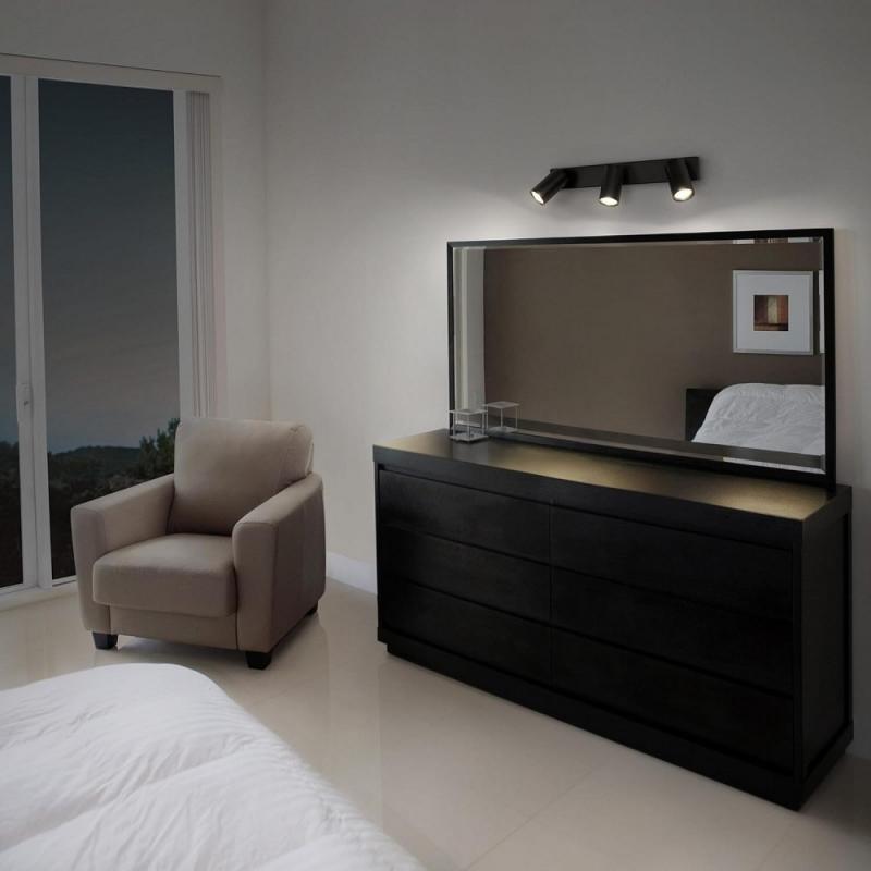 OSRAM LED Spot Octagon 3er Wand- und Decken Strahler dimmbar Schwarz