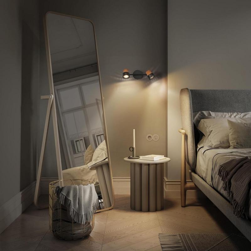 OSRAM Nachhaltiger LED Spot Cork 2er Wand- und Decken Strahler Schwarz