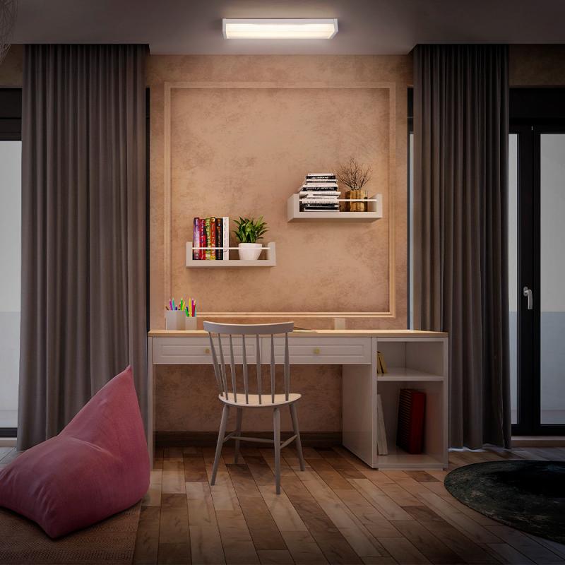 60cm OSRAM OFFICE Line WRAP Dimmbare Büroleuchte Deckenleuchte 20W 4000K in Weiß mit Fernbedienung