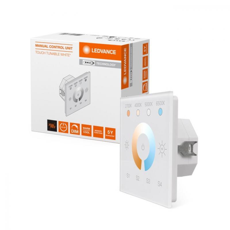 LEDVANCE MANUAL CONTROL UNIT TOUCH DALI-2 TW DALI-2 TASTER UNTERPUTZ GLAS